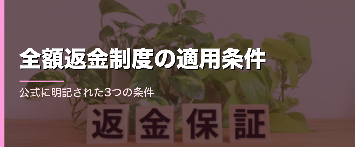 24/7Workoutの全額返金制度の適用条件